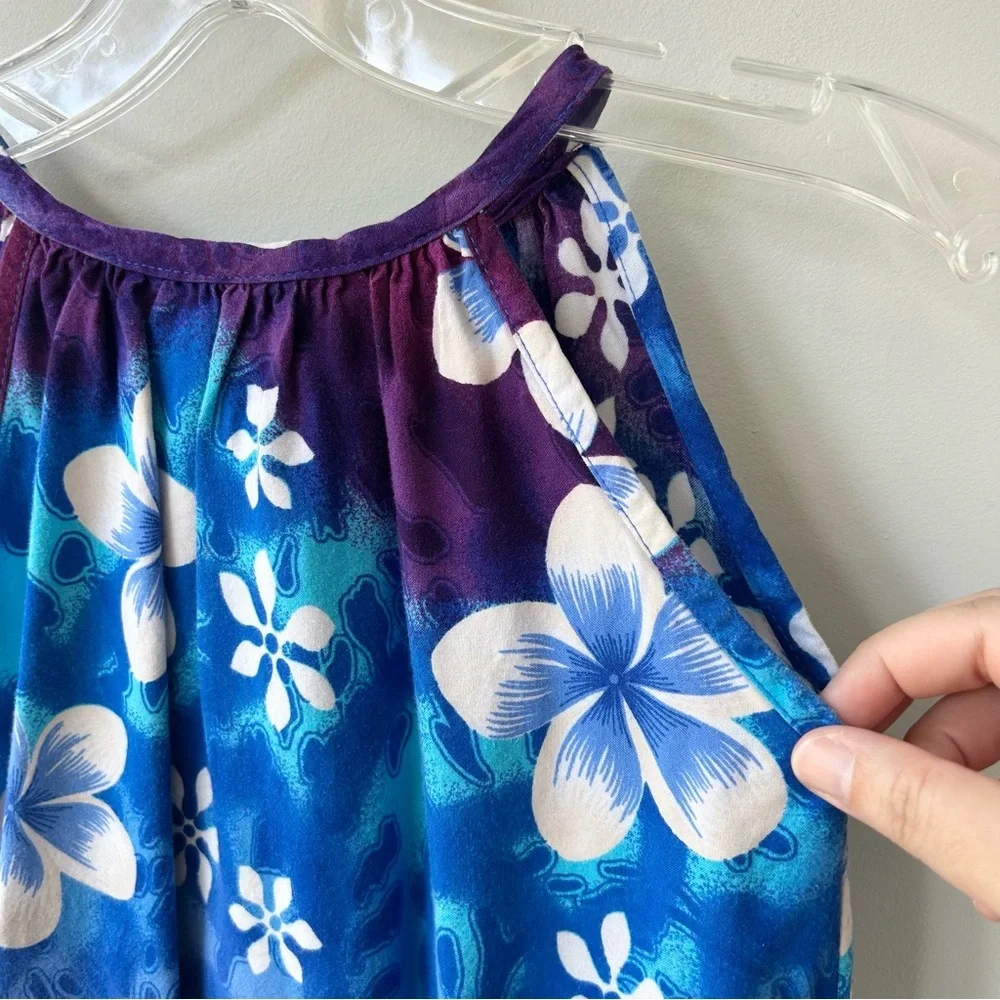 Toddler hawaiian floral sleeveless sundress
